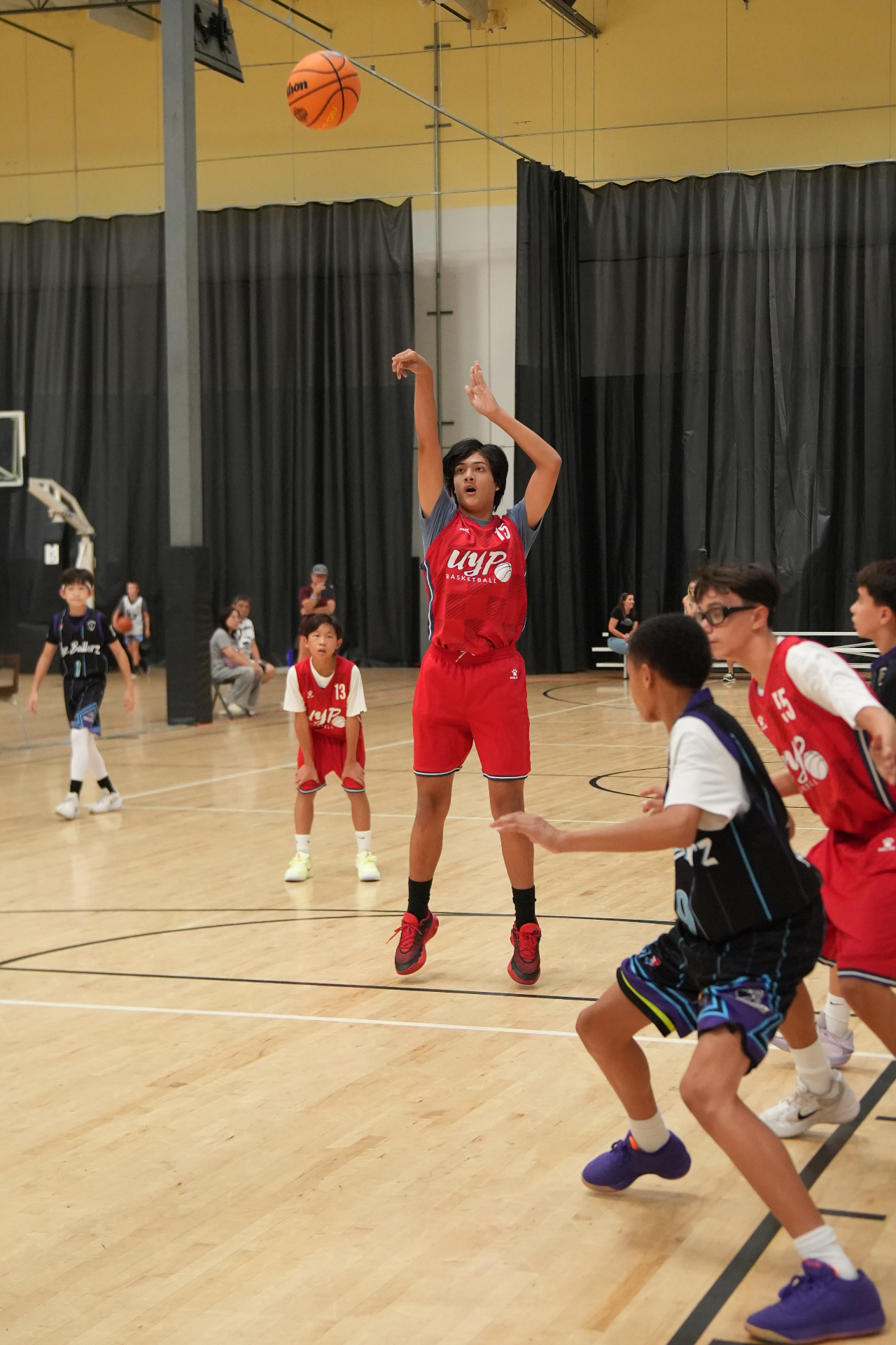 Youth basketball camp participants training at UYP Basketball in Irvine