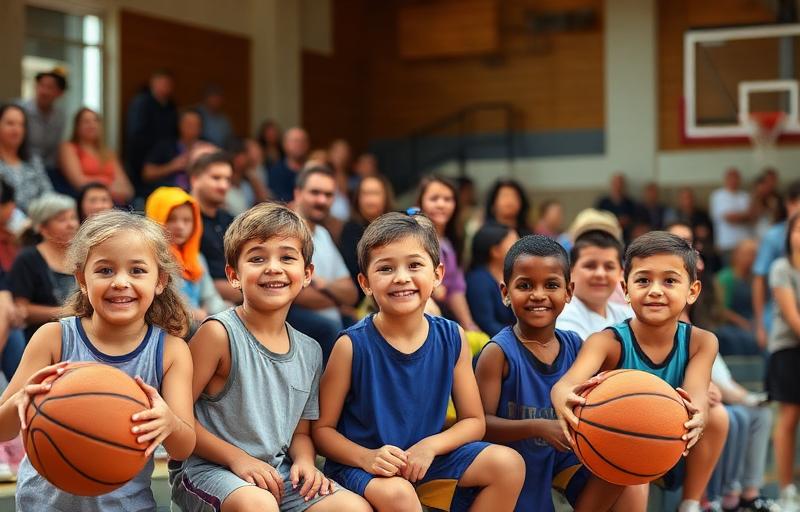 UYP Basketball families and players at community event in Irvine