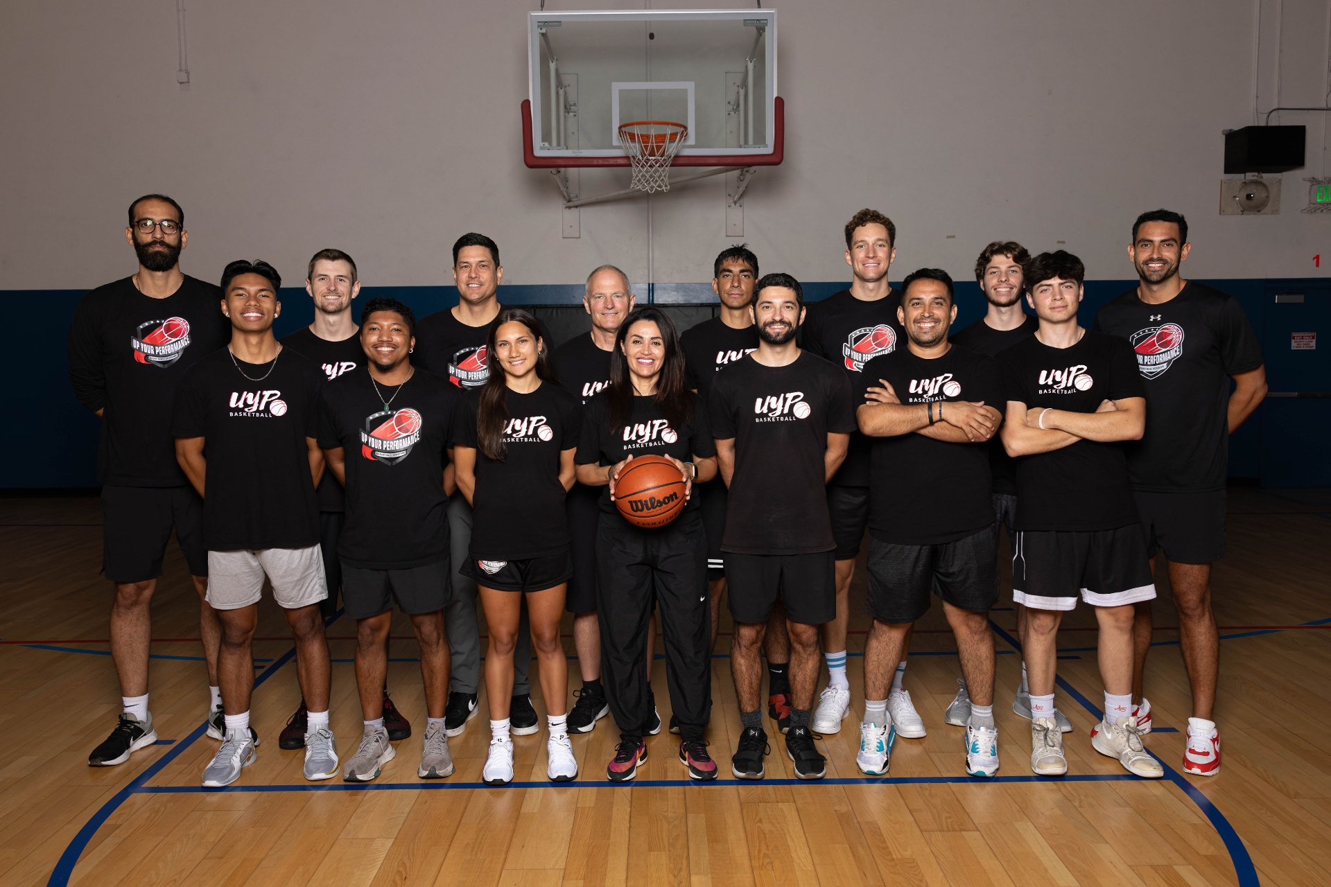 UYP Basketball team photo with youth athletes in Irvine CA